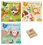 Yapı Kredi Kuklalı Sesli Kitap Minik Kurt Kedi ve Maymun 6 Farklı Ses 3lü Set + Telefon Standı