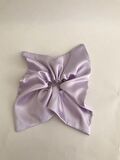 Lila Kare Scrunchie Lastikli Toka