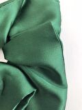 Yeşil Kare Scrunchie Lastikli Toka