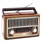 Nostaljik Fm Radyo Şarjlı Taşınabilir Fenerli Bluetooth Hoparlör Sd kart Usb Girişli Mini Speaker