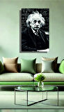 Albert Einstein Cam Tablo | Bilim ve Zeka Temalı Duvar Dekoru | 4mm Temperli Kırılmaz Cam | Ofis ve Ev Dekorasyonu İçin Modern Tasarım | Ücretsiz Kargo