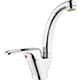 5 Yıl Garantili Aç Kapa Uzun Kuğu Mutfak Eviye Lavabo Batsı Sıcak Soğuk Girişli