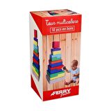 Ahşap Geometrik Sıralama Kulesi Puzzle