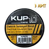 Kupa Elektrik İzole Bandı Siyah - 3 Adet