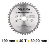 Kupa Ahşap Sunta Elmas Testere 190 mm X 40T X 30 mm.