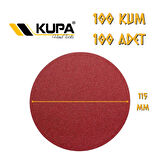 Kupa Yuvarlak Cırt Zımpara 115 mm - P100 Kum - 100 Adet