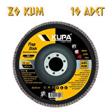 Kupa Katlı Flap Disk Zımpara A80 Kum - 10 Adet