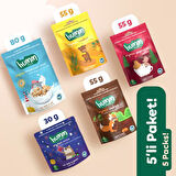 Organik Tatlı Kurabiye & Gevrek & Puf Atıştırmalık Paketi - 5 Adet (5 çeşit)