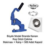 Branda Kenarı Orta Boy Tulumba El Presi 24 No Kuş Gözü Çakma Makinası + 500 Adet Kapsül