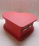 Ev Hediyesi Ofis Hediyesi Arkadaşa Doğum Günü Hediyesi Kalpli Ahşap Çok Amaçlı Saklama Kutusu