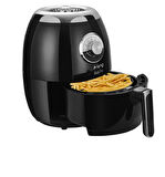 King KYF-25 NEW Magicfry Airfryer Yağsız Sıcak Hava Fritöz Siyah -Turbo motor gücü 4 Yıl Garantİ