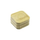 KARE= 9.7 X 9.7CM 6PCS BAMBU - AHŞAP ÇAY TABAK (K0)
