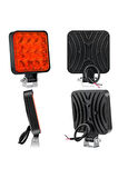 16 LED 12-24 Volt Kırmızı Spot Far Oto Çalışma Lambası ATV Kamyon Tır Traktör Offroad