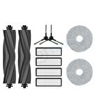 Dreame L10S Pro Gen 2 Uyumlu Yedek Silikon Fırça Hepa Filtre Mop Seti-10 Parça