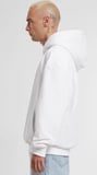 Beyaz Kanguru Model Oversize Kalıp Erkek Sweatshirt
