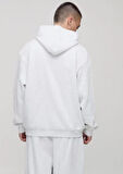 Gri Hoodie Model Oversize Battal Kalıp Erkek Spor Sweatshirt