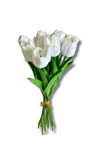 Yapay 10'lu Islak Lale Buketi 33 Cm Beyaz