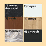 Lara Banyo Düzenleyici Ve Rafı Siyah Metal, Meşe Raf