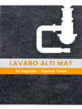 Lavabo Altı Matı Sıvı Geçirmez Kaymaz Taban Evye Dolap Paspası 60x76 cm