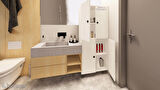 ZerkaConcept Minto Mdf 4 Raflı Çok Amaçlı Mutfak Banyo Ayakkabılık Dolap 70cm