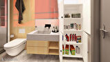 ZerkaConcept Mut Mdf 4 Raflı Çok Amaçlı Mutfak Banyo Ayakkabılık Dolap 70cm