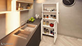 Zerka Concept Valentu Mdf 4 Raflı Çok Amaçlı Mutfak Banyo Ayakkabılık Dolap50cm
