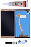 lenovo k6 note k33a48 ekran dokunmatik full çıtasız tamir set hediyeli gold renk