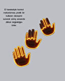 176 LED li Amber Trafik Uyumlu Sinyal Işığı - El Hareketiyle Kontrol