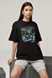 Doom Baskılı Unisex Tişört, Oversize Doctor Doomstay Marvel Karakter Tişört