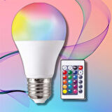 Rgb Uzaktan Kumandalı Led Lamba Ambiyans Aydınlatma Renk Değiştiren Ampul Led Işık
