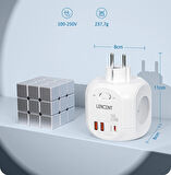Lencent 20w 7ın1 Tam Korumalı Priz Çoklayıcı