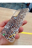 Samsung Galaxy A15 Leopar Desen Hologramlı Kılıf Darbe Korumalı Kapak