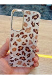 Samsung Galaxy A25 Leopar Desen Hologramlı Kılıf Darbe Korumalı Kapak