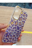 Samsung Galaxy A25 Leopar Desen Hologramlı Kılıf Darbe Korumalı Kapak