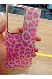 Samsung Galaxy S23 Ultra Leopar Desen Hologramlı Kılıf Darbe Korumalı Kapak