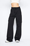 Lesa Wear Kargo Cepli Palazzo Pantolon Oversize Kesim