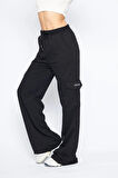 Lesa Wear Kargo Cepli Palazzo Pantolon Oversize Kesim