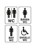 Bay Bayan ve Engelli WC 4'lü Levha Seti PVC