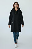 KADIN ÜSTTEN CEPLİ KAPÜŞONLU ÖNÜ FERMUARLI KAŞE HIRKA
