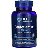 Life Extension Benfotiamine With B1 VİTAMİN Thiamine 100 mg 120 Vegetarian Kapsül