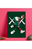Kaws Basketball Green Duvar Dekorasyonu Kanvas Tablo