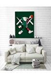 Kaws Basketball Green Duvar Dekorasyonu Kanvas Tablo