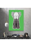 Weeping Kaws Duvar Dekorasyonu Sarı Kanvas Tablo