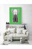 Weeping Kaws Duvar Dekorasyonu Sarı Kanvas Tablo