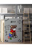 Kaws Robotik Duvar Dekorasyon Kanvas Tablo