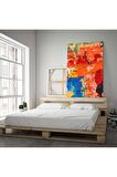 Suluboya Renkli Boyamaları Duvar Sanatı, Oturma, Yatak, Yemek, Ofis Duvarı Kanvas Tablo