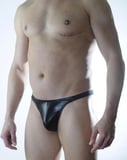 Erkek Siyah Lame Brazillian Slip İç Çamaşırı