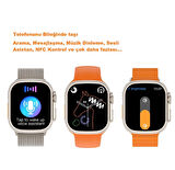 Siyah G8 Ultra Smart Watch Akıllı Saat 300-400 mAh Android + iOS 