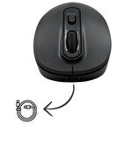 Çift Modlu Kablosuz Bluetooth Mouse Şarj Edilebilir Sessiz Tıklama Mouse Tablet Telefon PC Uyumlu