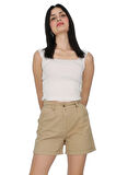 Slim Fit Duble Paça Gabardin Şort %100 Pamuk